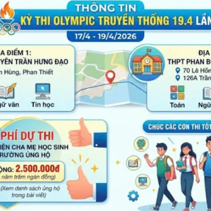 [CẬP NHẬT CHÍNH THỨC] THÔNG BÁO ĐIỀU CHỈNH LỊCH THI VÀ QUY ĐỊNH DỰ THI OLYMPIC 19/4
