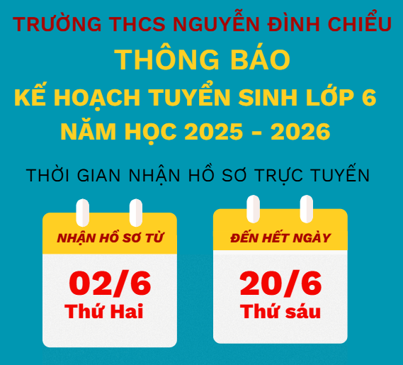 Kế hoạch tuyển sinh lớp 6 Năm học 2025-2026