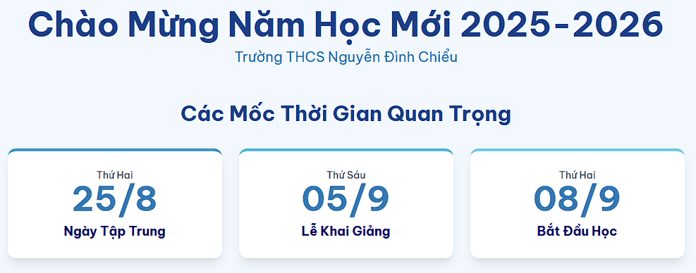 THÔNG BÁO: Tập trung học sinh chuẩn bị cho năm học 2025–2026