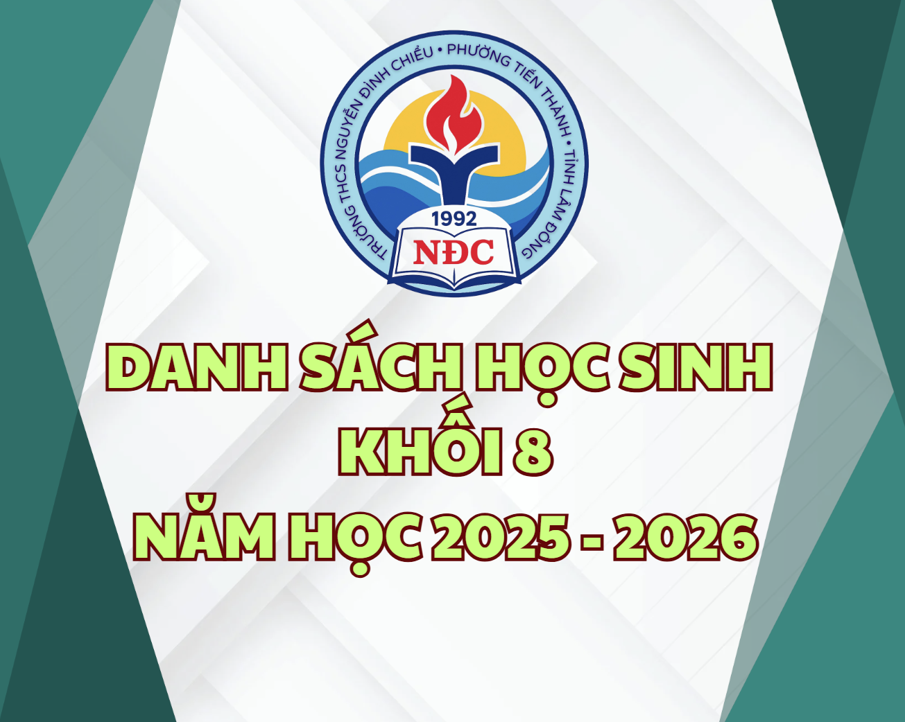 DANH SÁCH HỌC SINH KHỐI 8 NĂM HỌC 2025 - 2026