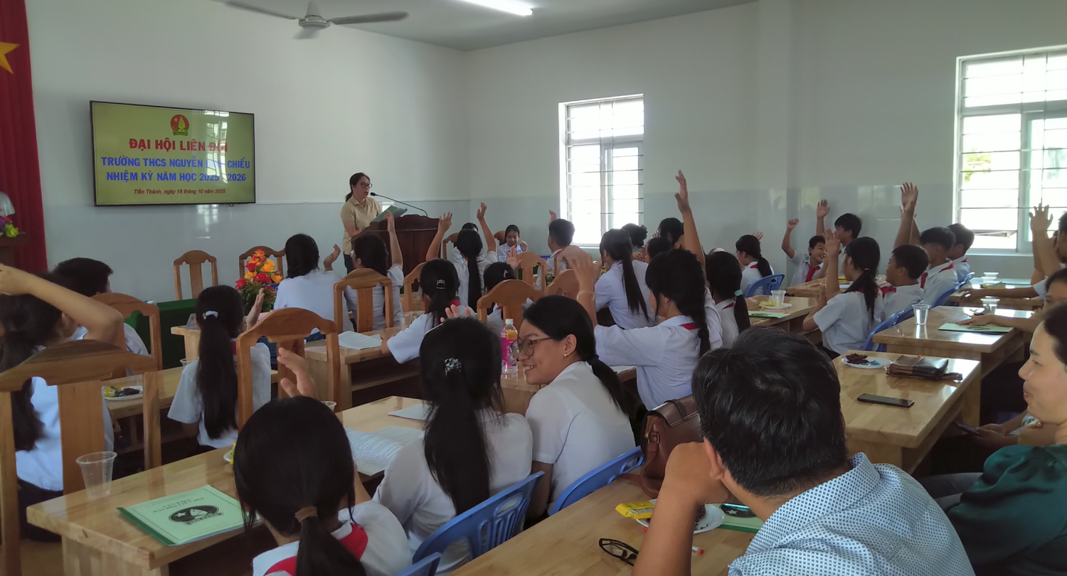 ĐẠI HỘI LIÊN ĐỘI TRƯỜNG THCS NGUYỄN ĐÌNH CHIỂU NHIỆM KỲ NĂM HỌC 2025 – 2026