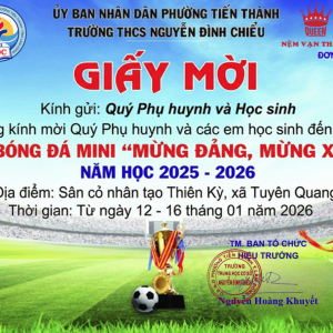 LỊCH THI ĐẤU GIẢI BÓNG ĐÁ MINI "MỪNG ĐẢNG, MỪNG XUÂN" NĂM 2026